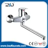 Bathroom Bath Faucet with Brass Single Handle Wall Mount Chrome