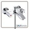 Bathroom Chrome Wall Mounted Shower Bath Faucet Mixer with Diverter