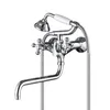 Brass Bath Faucet Mixer with Flexi Hose and Brass Handset