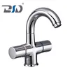 Brass Bathroom Chrome Deck Mount Two Handles Sink Basin Mixer