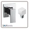 Brass Chrome Single Handle Square Concealed Shower Outlet Bathroom Faucet