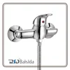 Brass Single Handle Exposed Shower Faucet Chrome Polished Bathroom Faucet