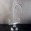 China Chrome Deck Mounted Two Handles Kitchen Sink Monobloc Faucet