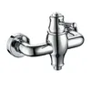 Chrome Brass Luxury Handle Wall Mounted Shower Faucet
