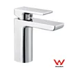 Chrome Finish Bathroom Single Handle Basin Faucet Watermark Wels Approved