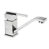 Chrome Lever Handle Square Brass Sink Kitchen Faucet