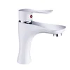 Chrome Plated White Printing Morden New Basin Mixer Faucet
