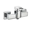 Chrome Wall Mounted Single Handle Brass Square Shower Faucet