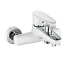 Chrome White Painting Single Lever Bathroom Bath Mixer Faucet