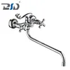 Copper Alloy Bathroom Chrome Plated Dual Handle Shower Bath Faucet