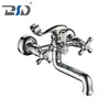 Cross Dual Handle Chrome Plated Brass Traditional Bathroom Bath Faucet