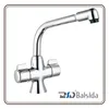 Deck Mount Cheap Chrome Kitchen Dual Handles Sink Faucet Mixer