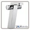 Deck Mount Dual Handles Mixer Tap Extended Brass Basin Faucet