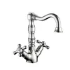 Deck Mounted Chrome Plated Kitchen Sink Faucet