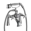 Deck Pillar Mounted Bath Mixer with Handset