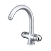 Dual Handle Brass Kitchen Faucet