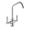 Dual Handle Deck Mount Deck Brass Water Tap