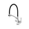 Dual Handles Chrome Colour Silicone Spout Three Way Drinking Water Kitchen Faucet