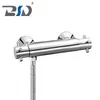 Exposed Thermostatic Shower Bath Mixer Polished Chrome Temperature Shower Faucet