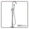Freestanding Bath Tub Faucet with Hand Shower Chrome Floor Mounted