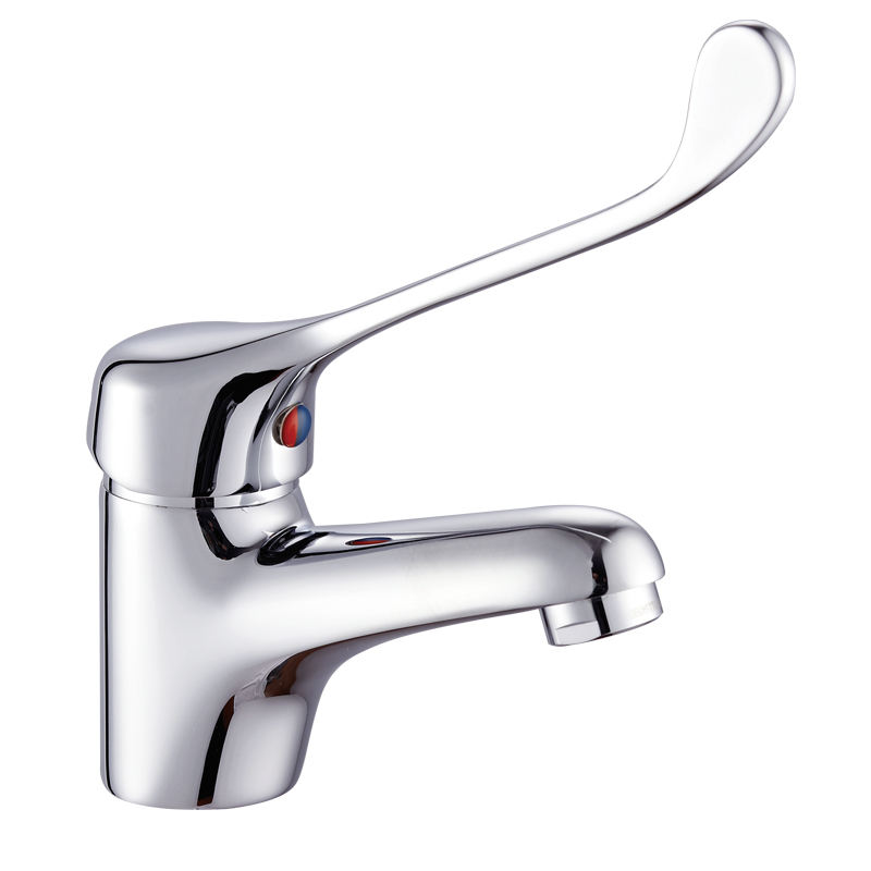 Single Hole Deck Mounted Ceramic Chrome Basin Lavatory Bathroom Faucet