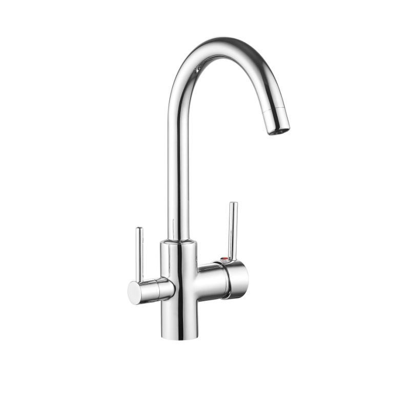 Deck Mounted Brass Filtered Water 3 Ways Drinking Water Kitchen Faucet