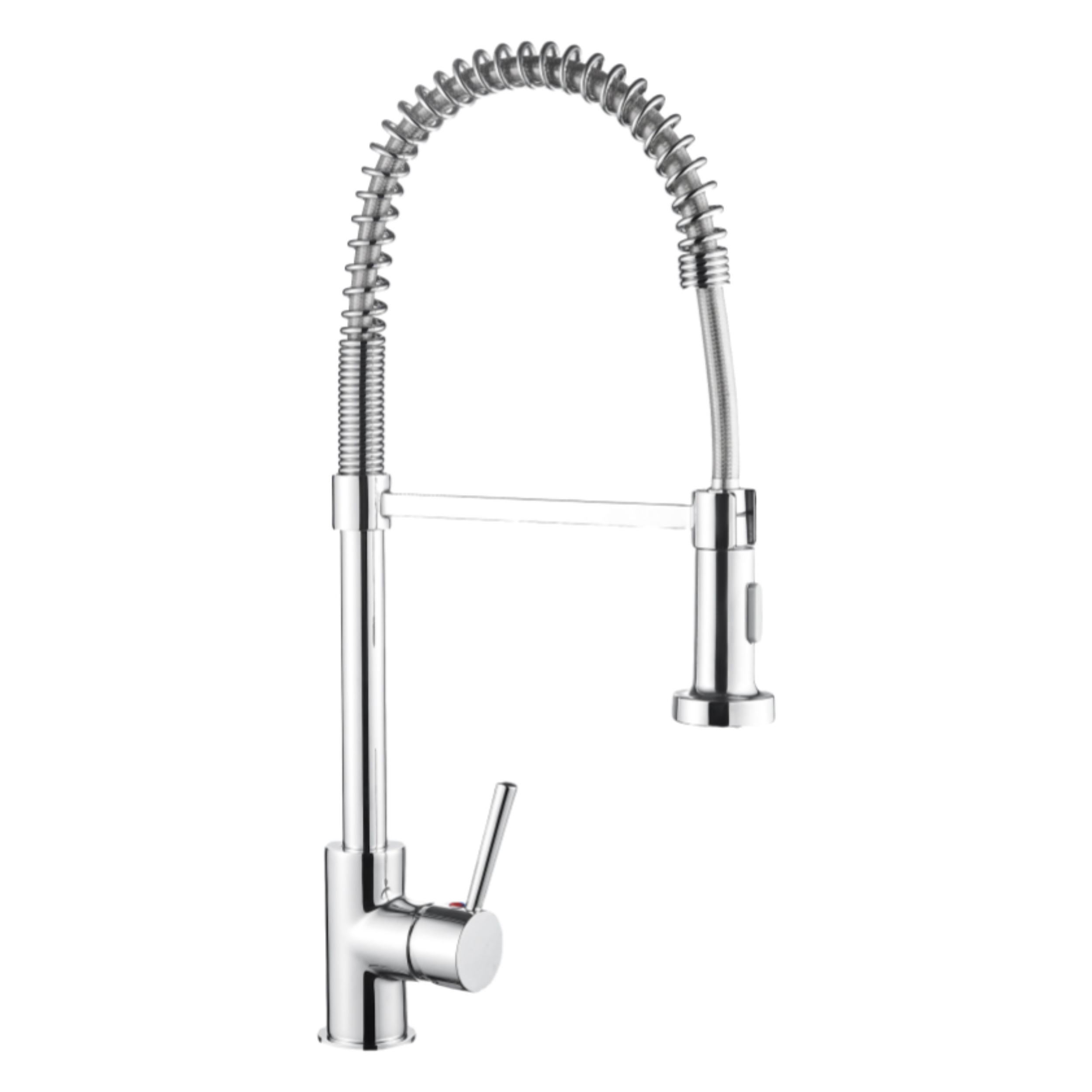 Single Lever Stainless Steel Spring Pull Out Kitchen Sink Faucet With Sprayer