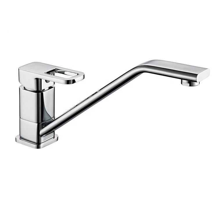 Kitchen Sink Mixer Tap Single Lever With Long Swivel Spout Monobloc Faucet