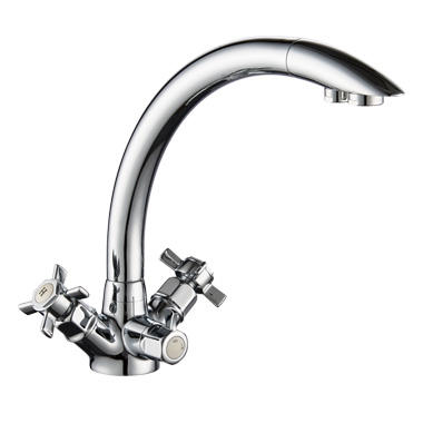 Three Flow 3 Way Kitchen Faucet for Reverse Osmosis Water Filtration System and Hot and Cold Tap Water Chrome Lead Free