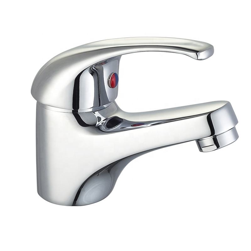 Ceramic Cartridge Wholesale Chrome Plated Deck Mounted Single Lever  Brass Water Basin Mixer Faucet