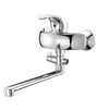Long Brass Spout Bath Tub Faucet with Divertor