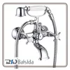 Luxury Two Handles Wall Mounted Brass Bath Shower Faucet Mixer