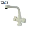 Modern Bathroom Kitchen Sink Mixer Tap White Chrome Kitchen Faucet