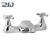 Modern Chrome Deck Mounted Bathroom Faucet Mixer Brass Bath Filler