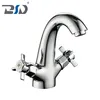 Modern Dual Twin Lever Basin Faucet Cold Hot Water Mixer