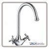 Monobloc Deck Mounted Sink Mixer Tap Chrome Tradtional Kitchen Faucet