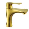 New Artistic Design Brass Single Lever Gold Plated Basin Faucets