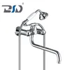 Polished Chrome Deck Mount Bath Faucet Mixer with Hand Shower