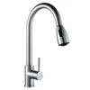 Single Handle Brushed Pull Down Stainless Steel Sink Faucet