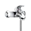 Single Handle Chrome Plating Wall Mounted Bath Faucets for Bathroom