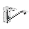 Single Lever Chrome Brass Square Kitchen Sink Faucet Mixer