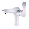 Single Side Lever Chrome White Water Basin Mixer Faucet