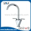 Twin Handles Water Taps Chrome Kitchen Faucet Brass Sink Mixer