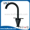 Twin Lever Sink Basin Mixer Tap Black Printing