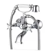 UK Market Brass Wall Mounted Bath Faucets with Handset