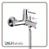 Wall Mount Bath Shower Faucet with Chrome Finish Single Handle