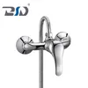Wall Mount Bathtub Brass H&C Faucet Mixer with Single Handle
