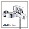 Wall-Mount Lavatory Single Handle Brass Chrome Bath Shower Mixer Faucets