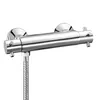 Wall Mounted Brass Chrome Temperature Control Thermostatic Shower Bath Faucet