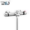 Wall Mounted Brass Double Handle Thermostatic Bath/Shower Faucet Mixer